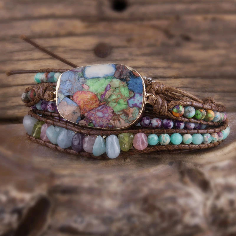 1TREE1LIFE™ Natural Healing Stones Wrap Bracelet