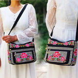 1TREE1LIFE™ Floral Embroidered Crossbody Shoulder Bag