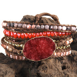 1TREE1LIFE™ Handmade Druzy Stones Wrap Bracelet