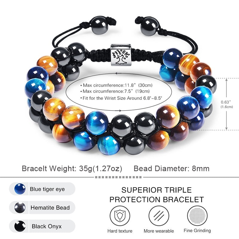 1TREE1LIFE™ Triple Protection Tiger Eye Bracelet