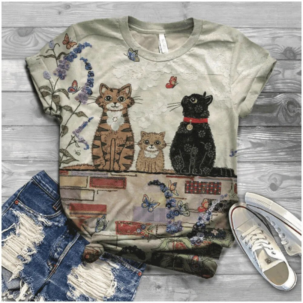 1TREE1LIFE™ Cats Forest Friends T-Shirt 🐱🌿