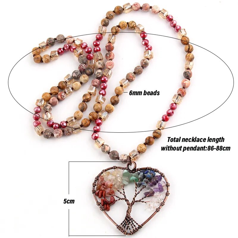 1TREE1LIFE™ Chakra Blessings Tree Heart Necklace