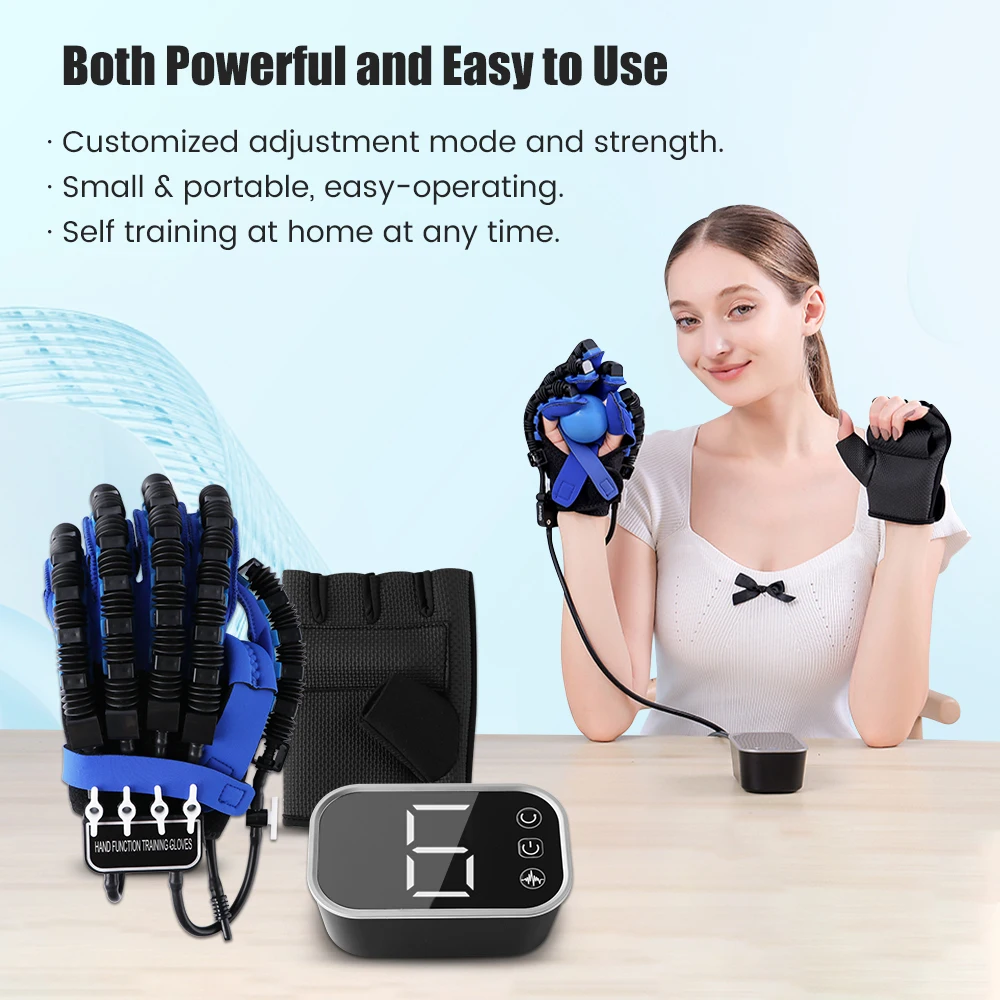 RoboRehab™ - Advanced Pro Robotic Hand Rehabilitation Gloves (for Stroke, Arthritis, Hemiplegia, Post-Surgery)